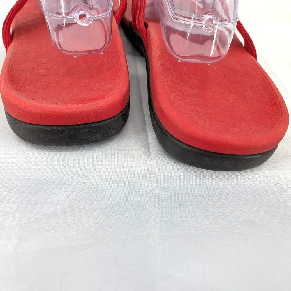 Vionic Tide II Flip Flops Red Orthotic Sandals Comfort Thong Size‎ 12